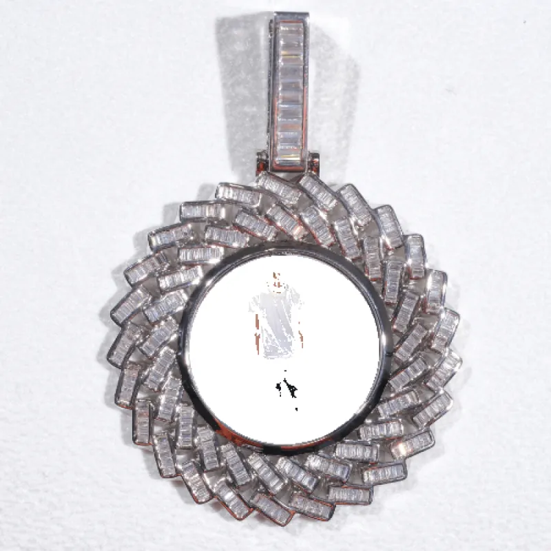 Large 3D Baguette Custom Picture Pendant sold by The GUU Shop