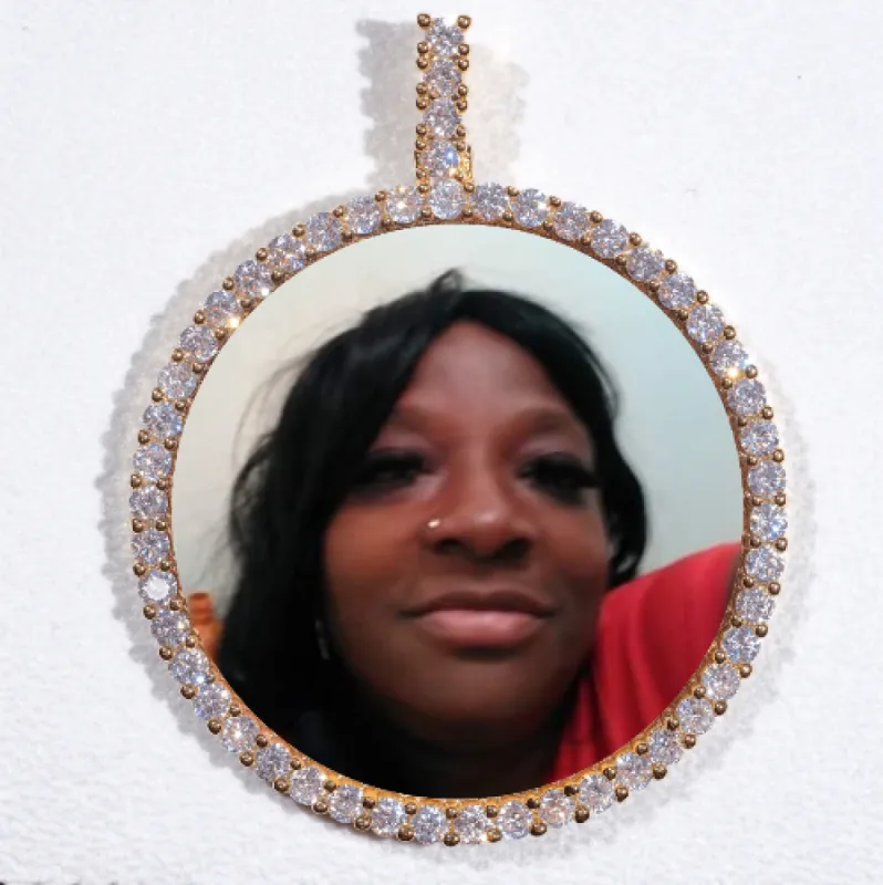 LARGE 3D CIRCLE CUSTOM PICTURE PENDANT sold by The GUU Shop