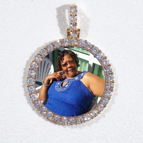 3D CIRCLE CUSTOM PICTURE PENDANT SMALL SIZE sold by The GUU Shop
