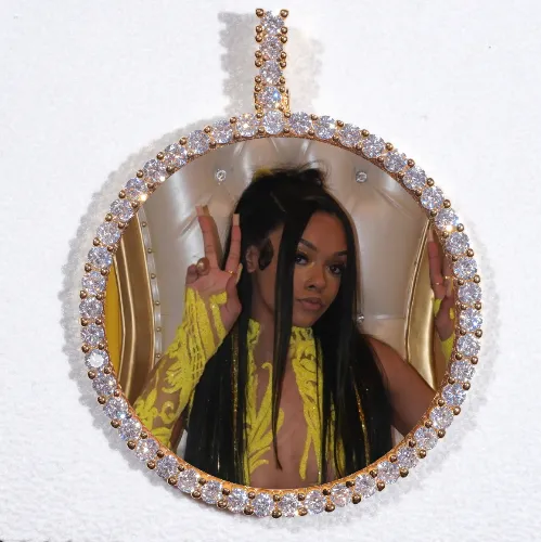 LARGE 3D CIRCLE CUSTOM PICTURE PENDANT sold by The GUU Shop