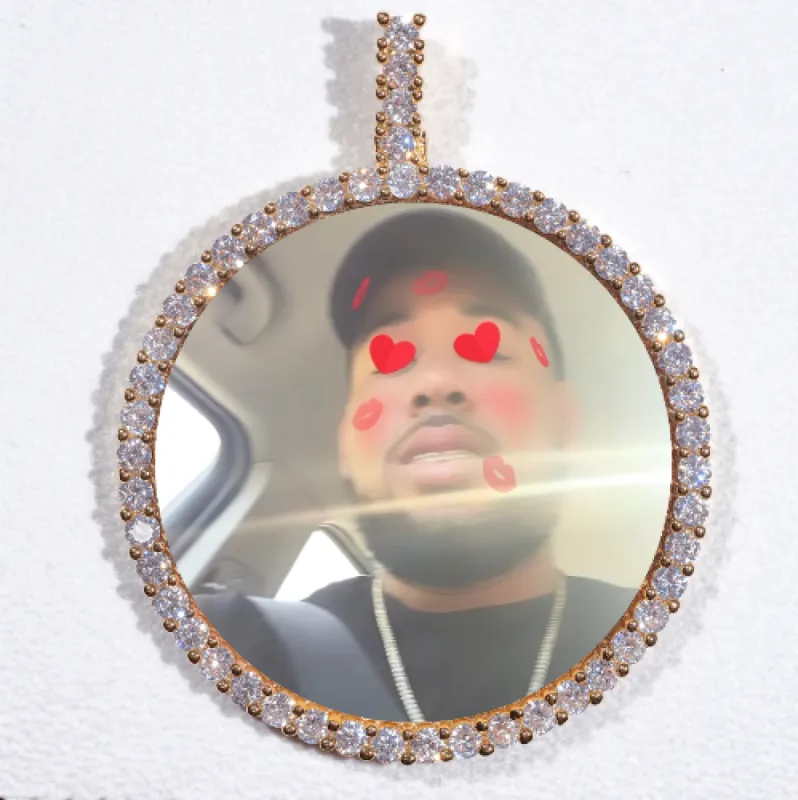 LARGE 3D CIRCLE CUSTOM PICTURE PENDANT sold by The GUU Shop