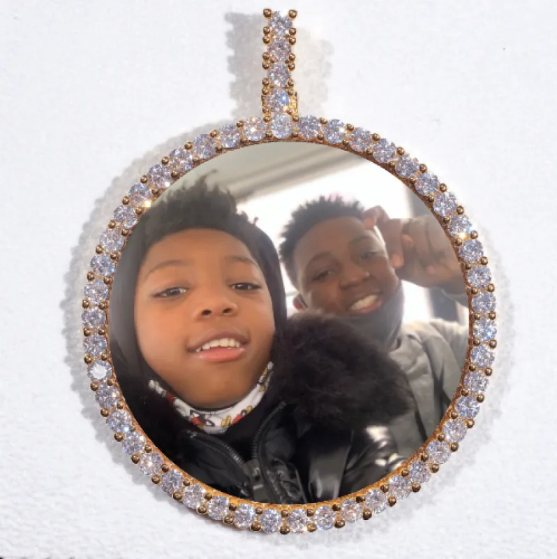 LARGE 3D CIRCLE CUSTOM PICTURE PENDANT sold by The GUU Shop