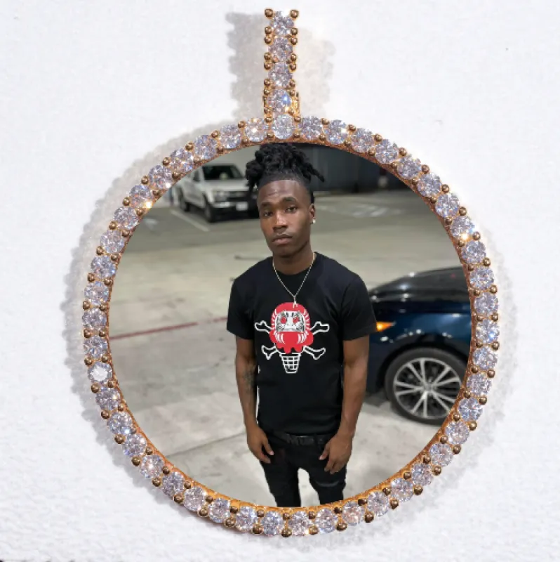 LARGE 3D CIRCLE CUSTOM PICTURE PENDANT sold by The GUU Shop