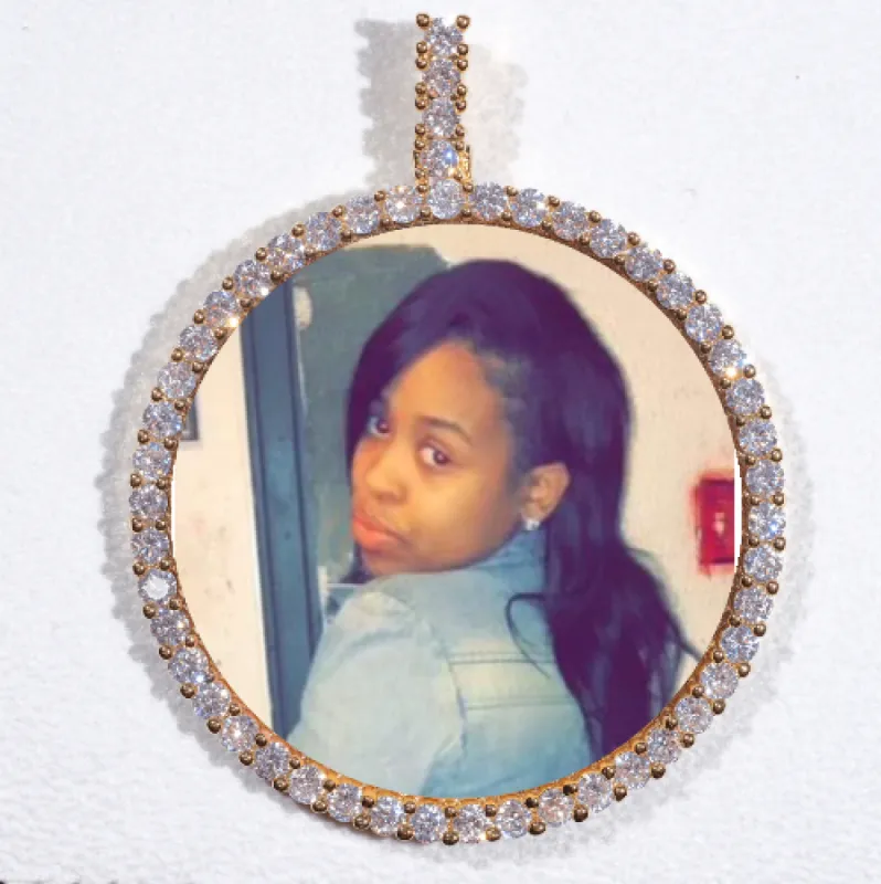 LARGE 3D CIRCLE CUSTOM PICTURE PENDANT sold by The GUU Shop