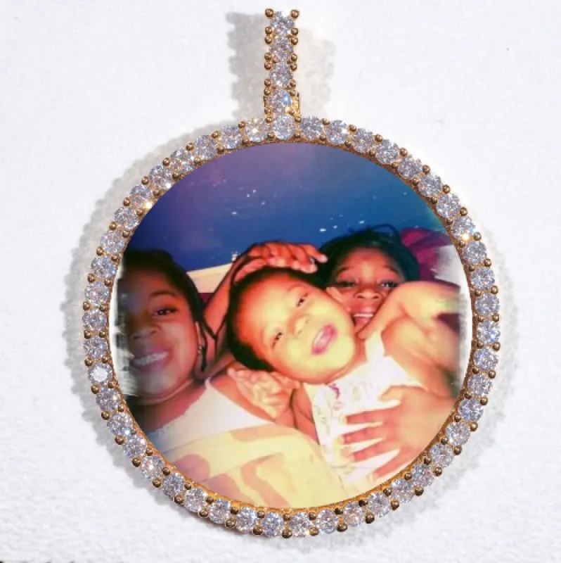 LARGE 3D CIRCLE CUSTOM PICTURE PENDANT sold by The GUU Shop