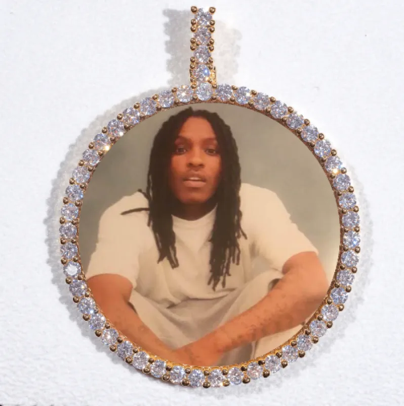 LARGE 3D CIRCLE CUSTOM PICTURE PENDANT sold by The GUU Shop