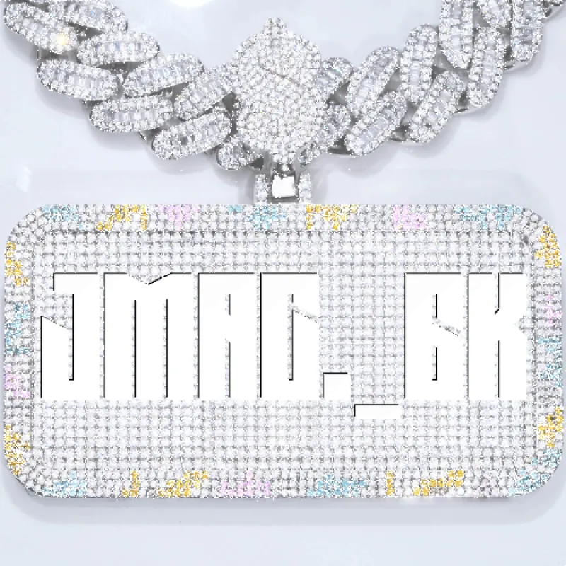 CUSTOM LETTER NECKLACE 3D COLORFUL SQUARE sold by The GUU Shop