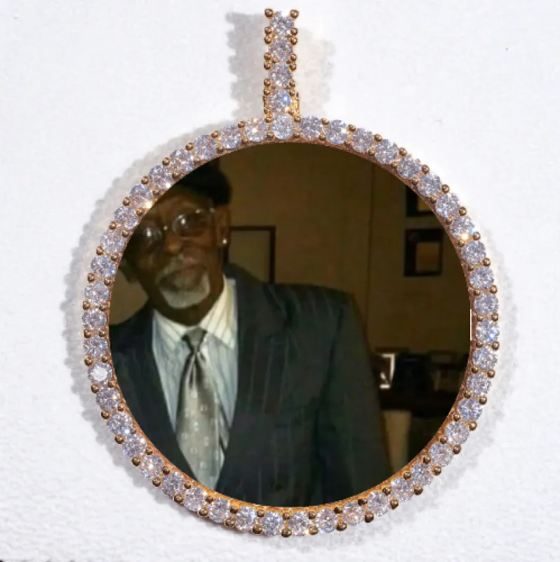 LARGE 3D CIRCLE CUSTOM PICTURE PENDANT sold by The GUU Shop