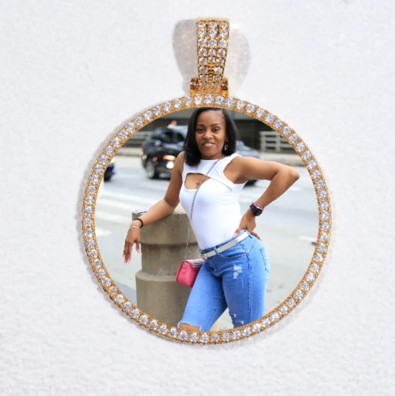 MEDIUM 3D CIRCLE CUSTOM PICTURE PENDANT sold by The GUU Shop