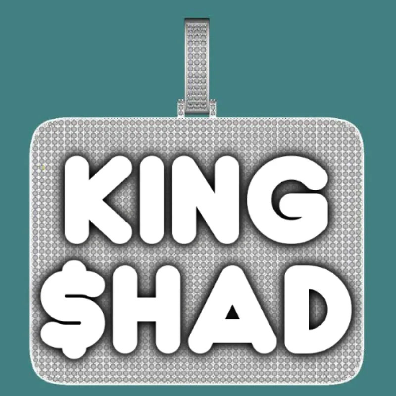 CUSTOM LETTER NECKLACE 3D BIG SQUARE sold by The GUU Shop