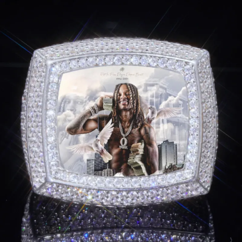 3D CUSTOM PICTURE ICED RING sold by The GUU Shop