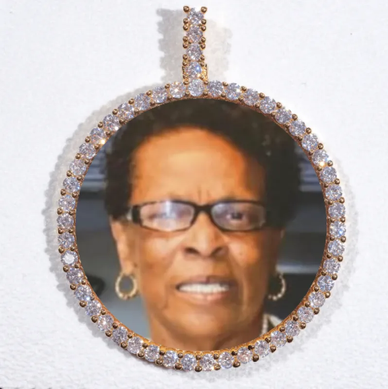 LARGE 3D CIRCLE CUSTOM PICTURE PENDANT sold by The GUU Shop