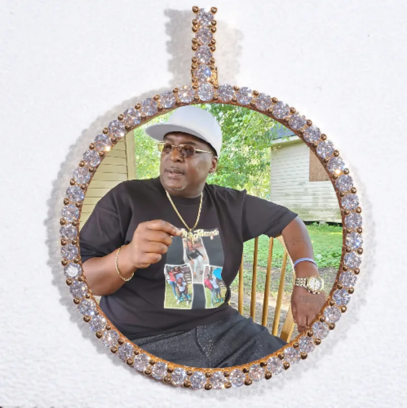 LARGE 3D CIRCLE CUSTOM PICTURE PENDANT sold by The GUU Shop