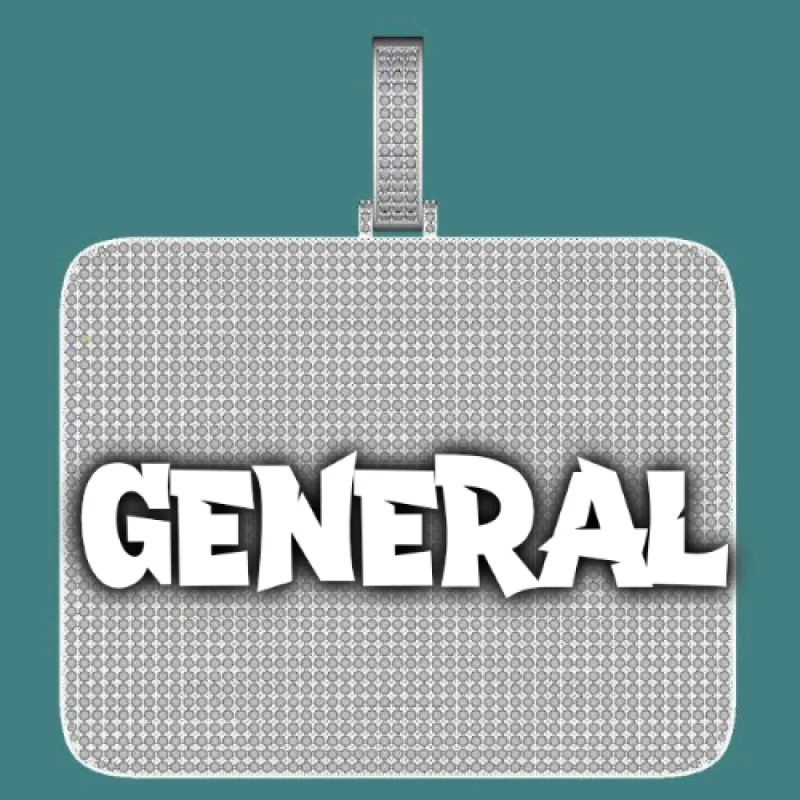 CUSTOM LETTER NECKLACE 3D BIG SQUARE sold by The GUU Shop