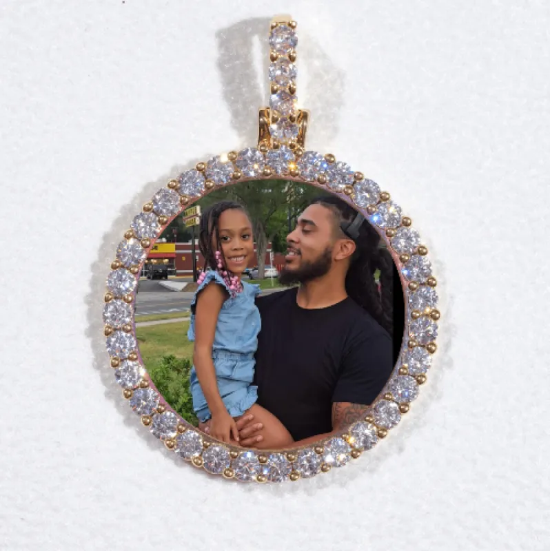 3D CIRCLE CUSTOM PICTURE PENDANT SMALL SIZE sold by The GUU Shop