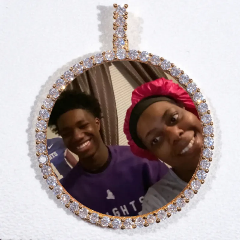 LARGE 3D CIRCLE CUSTOM PICTURE PENDANT sold by The GUU Shop