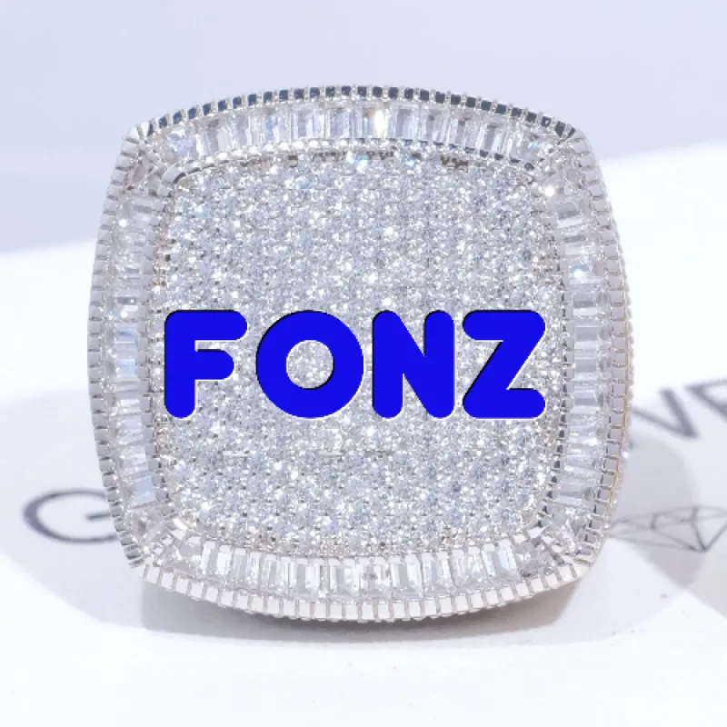 CUSTOM LETTER 3D ICED RING sold by The GUU Shop