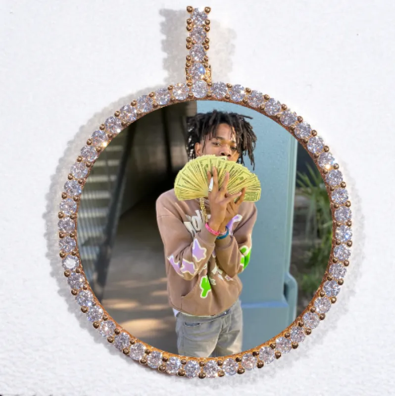 LARGE 3D CIRCLE CUSTOM PICTURE PENDANT sold by The GUU Shop