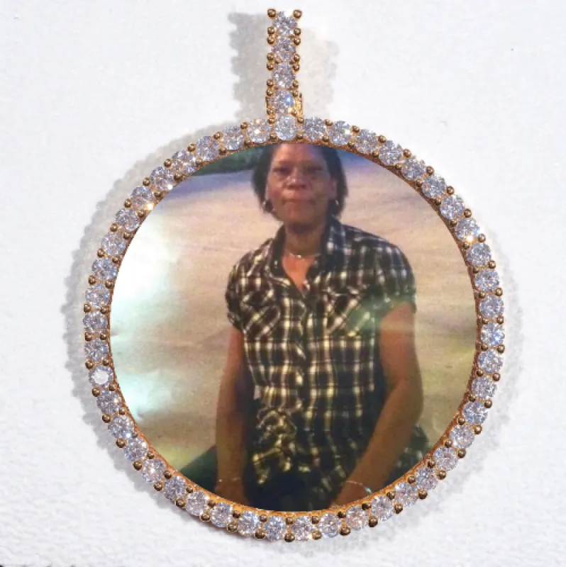 LARGE 3D CIRCLE CUSTOM PICTURE PENDANT sold by The GUU Shop