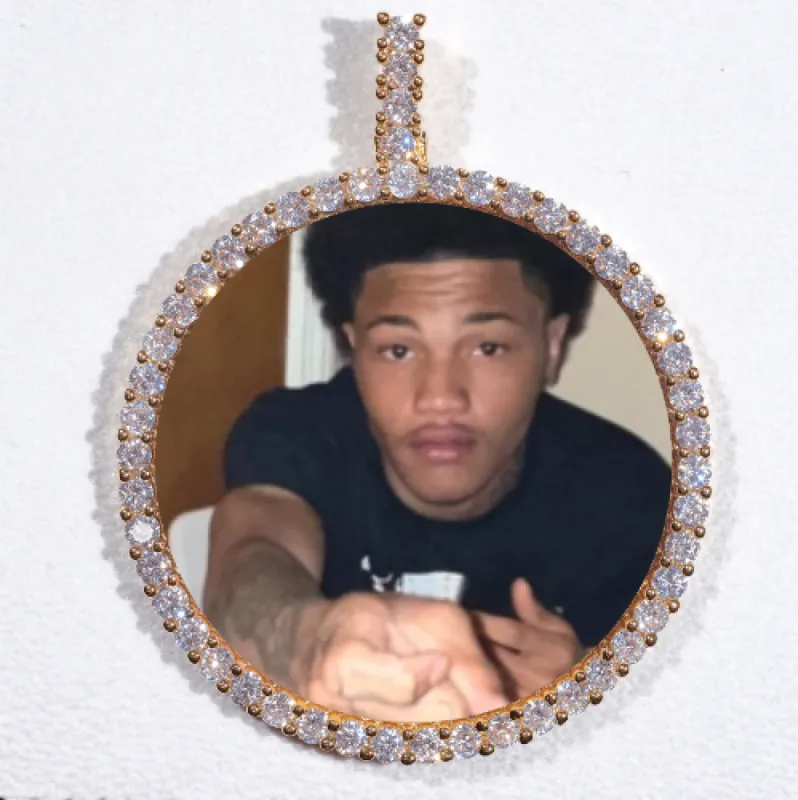 LARGE 3D CIRCLE CUSTOM PICTURE PENDANT sold by The GUU Shop