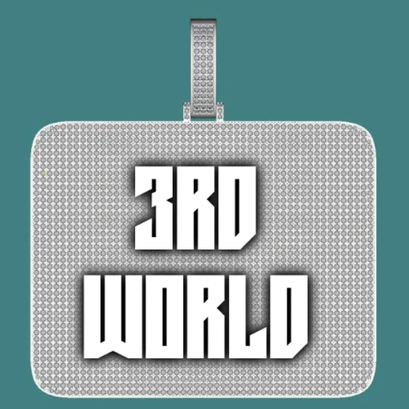 CUSTOM LETTER NECKLACE 3D BIG SQUARE sold by The GUU Shop