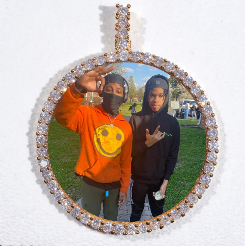 LARGE 3D CIRCLE CUSTOM PICTURE PENDANT sold by The GUU Shop
