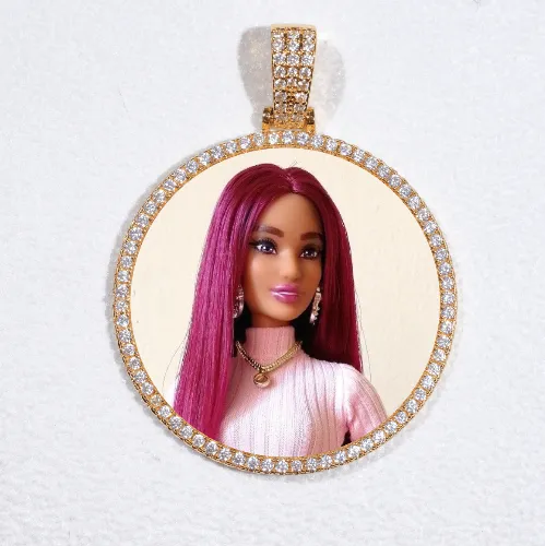 MEDIUM 3D CIRCLE CUSTOM PICTURE PENDANT sold by The GUU Shop