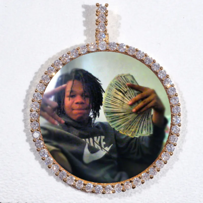 LARGE 3D CIRCLE CUSTOM PICTURE PENDANT sold by The GUU Shop