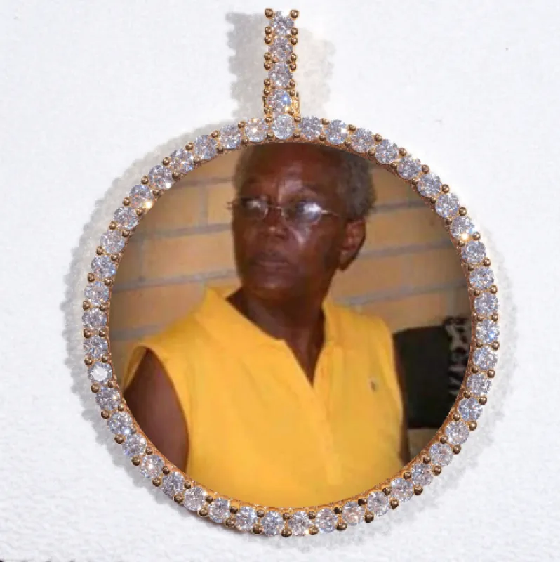 LARGE 3D CIRCLE CUSTOM PICTURE PENDANT sold by The GUU Shop