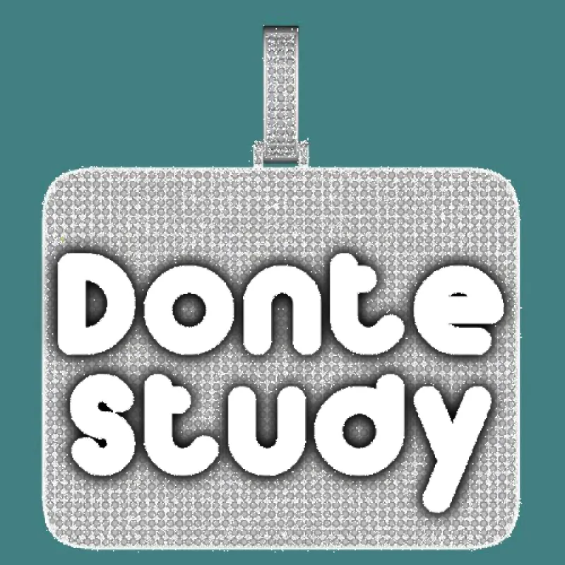 CUSTOM LETTER NECKLACE 3D BIG SQUARE sold by The GUU Shop