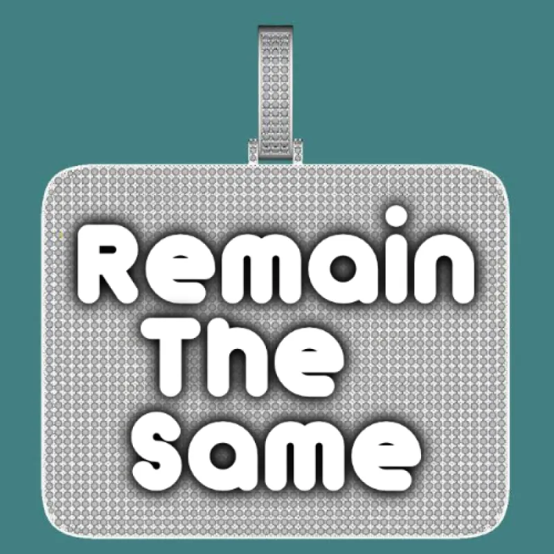 CUSTOM LETTER NECKLACE 3D BIG SQUARE sold by The GUU Shop