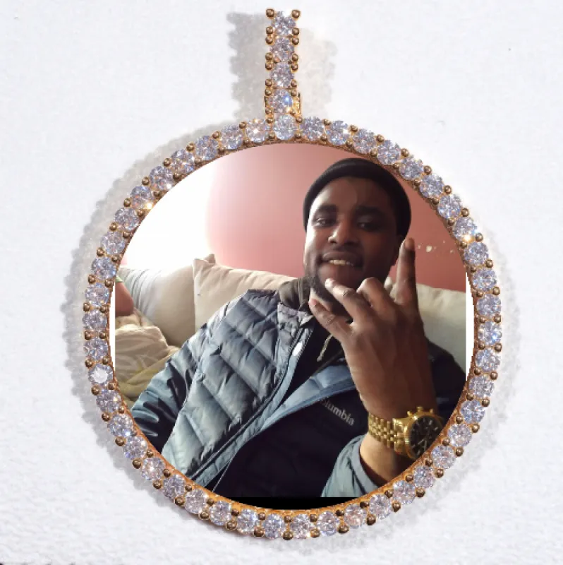 LARGE 3D CIRCLE CUSTOM PICTURE PENDANT sold by The GUU Shop