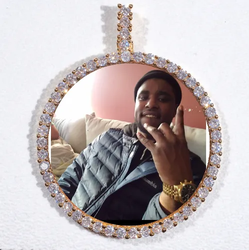 LARGE 3D CIRCLE CUSTOM PICTURE PENDANT sold by The GUU Shop