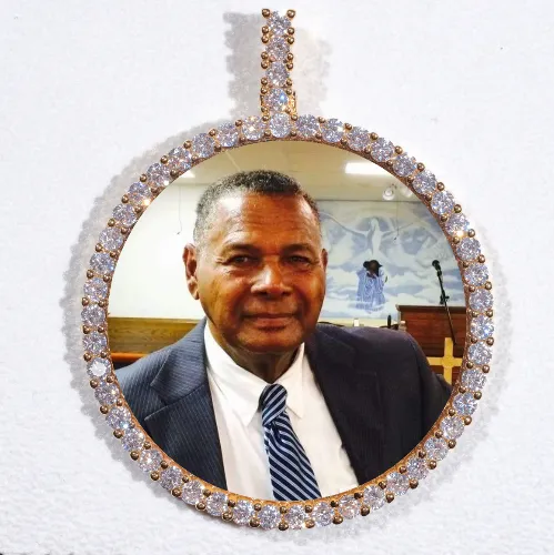 LARGE 3D CIRCLE CUSTOM PICTURE PENDANT sold by The GUU Shop