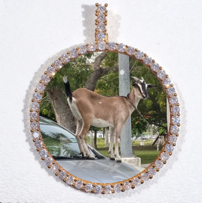 LARGE 3D CIRCLE CUSTOM PICTURE PENDANT sold by The GUU Shop