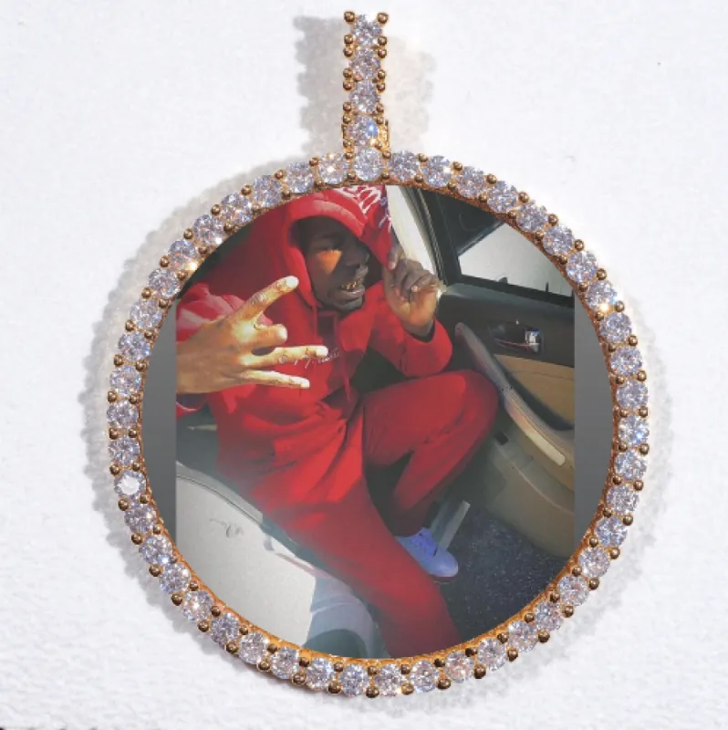 LARGE 3D CIRCLE CUSTOM PICTURE PENDANT sold by The GUU Shop