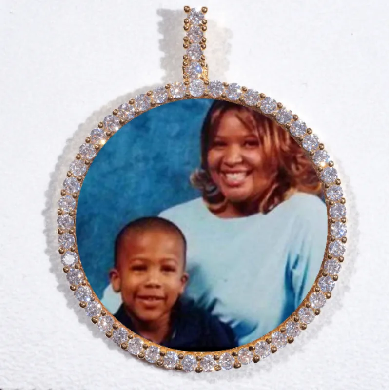 LARGE 3D CIRCLE CUSTOM PICTURE PENDANT sold by The GUU Shop