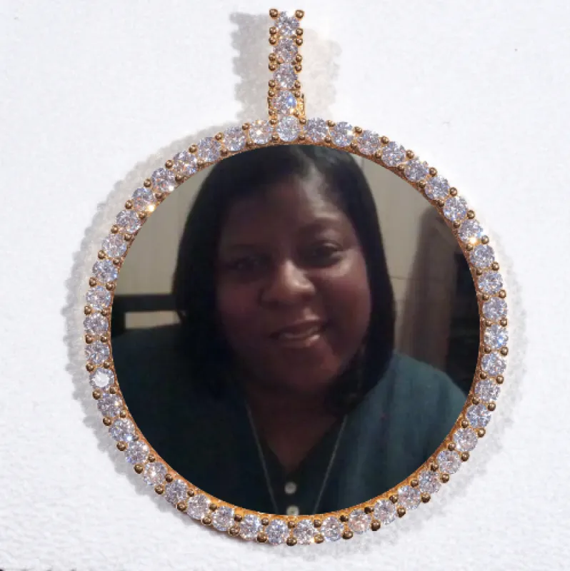 LARGE 3D CIRCLE CUSTOM PICTURE PENDANT sold by The GUU Shop