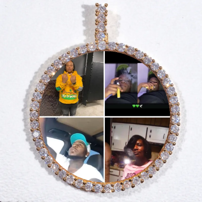 LARGE 3D CIRCLE CUSTOM PICTURE PENDANT sold by The GUU Shop