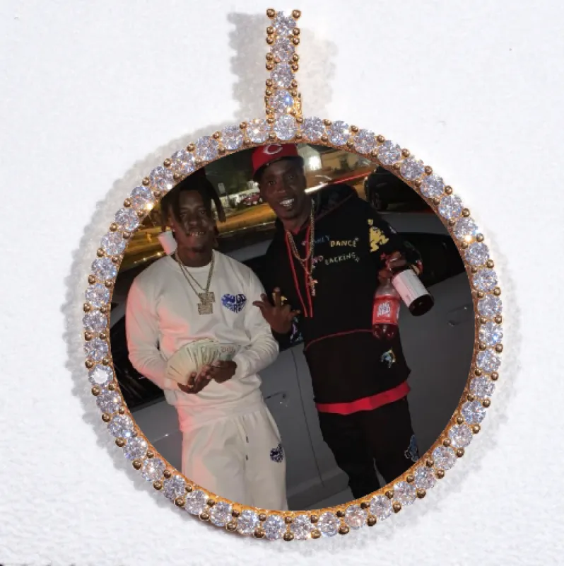 LARGE 3D CIRCLE CUSTOM PICTURE PENDANT sold by The GUU Shop