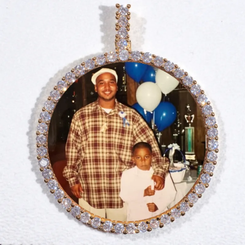 LARGE 3D CIRCLE CUSTOM PICTURE PENDANT sold by The GUU Shop