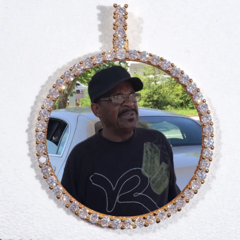 LARGE 3D CIRCLE CUSTOM PICTURE PENDANT sold by The GUU Shop