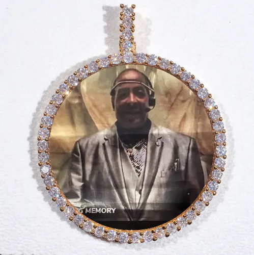 LARGE 3D CIRCLE CUSTOM PICTURE PENDANT sold by The GUU Shop