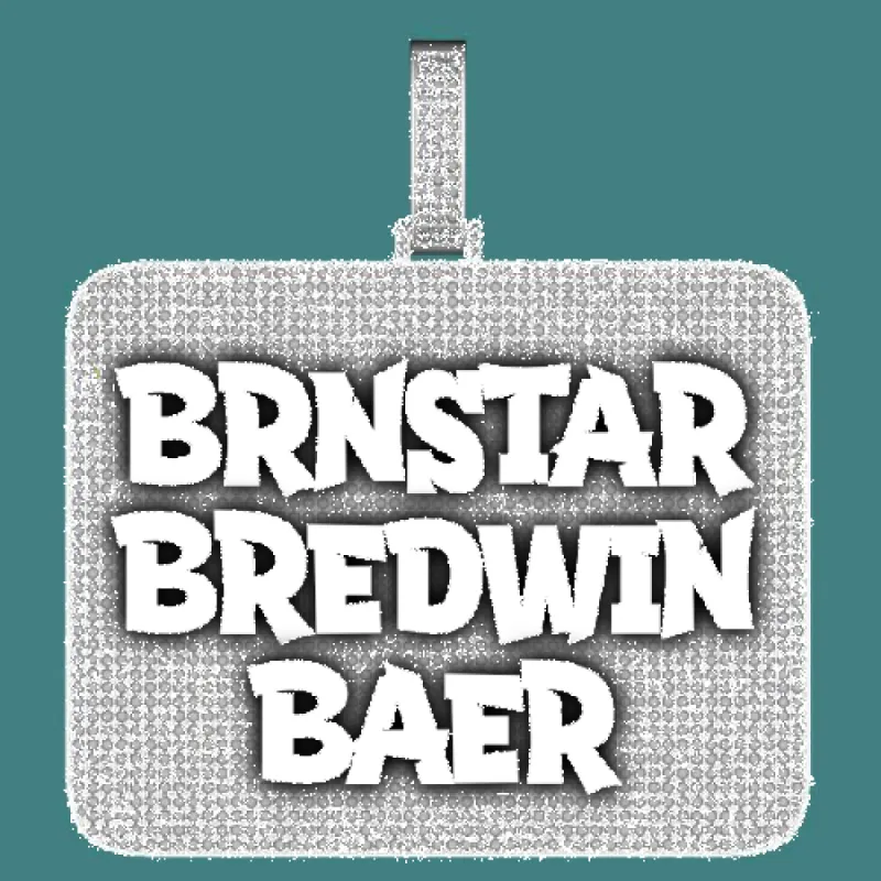 CUSTOM LETTER NECKLACE 3D BIG SQUARE sold by The GUU Shop