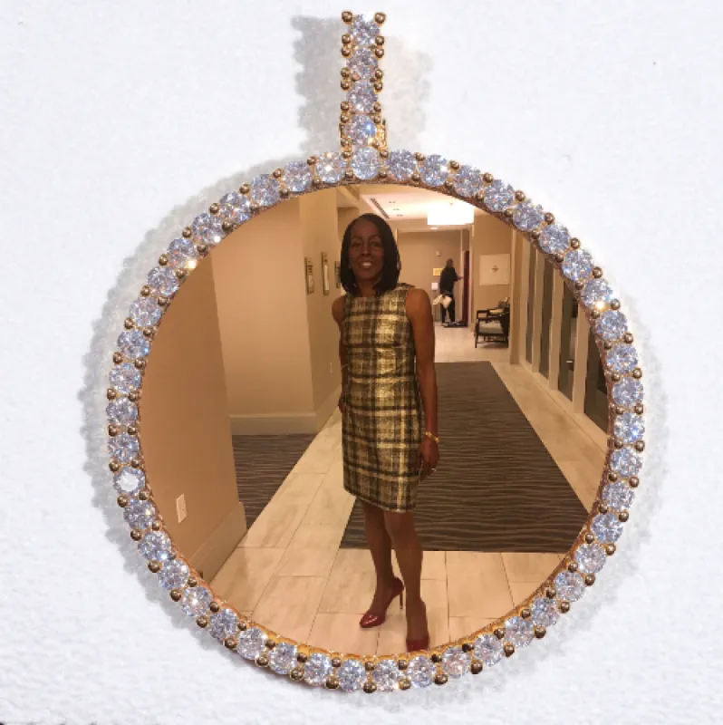 LARGE 3D CIRCLE CUSTOM PICTURE PENDANT sold by The GUU Shop