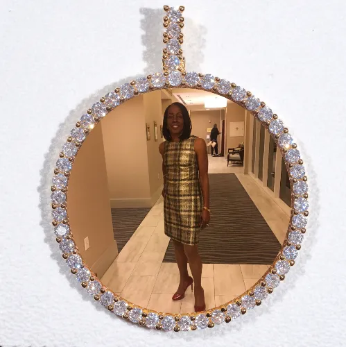 LARGE 3D CIRCLE CUSTOM PICTURE PENDANT sold by The GUU Shop