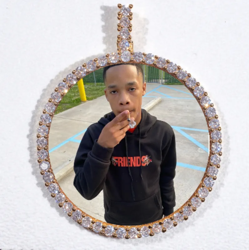 LARGE 3D CIRCLE CUSTOM PICTURE PENDANT sold by The GUU Shop