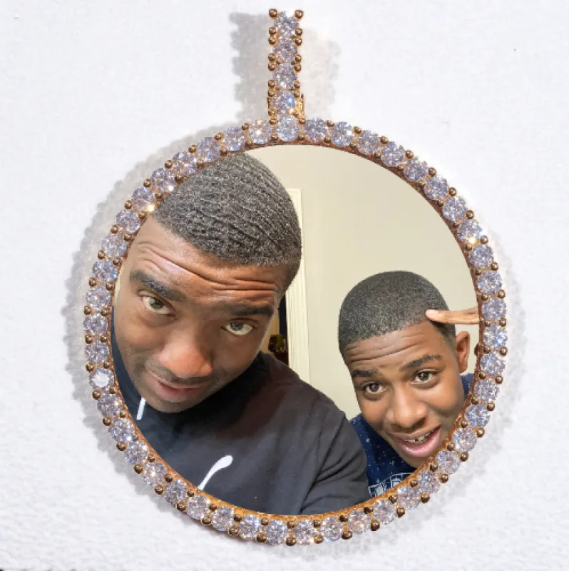 LARGE 3D CIRCLE CUSTOM PICTURE PENDANT sold by The GUU Shop