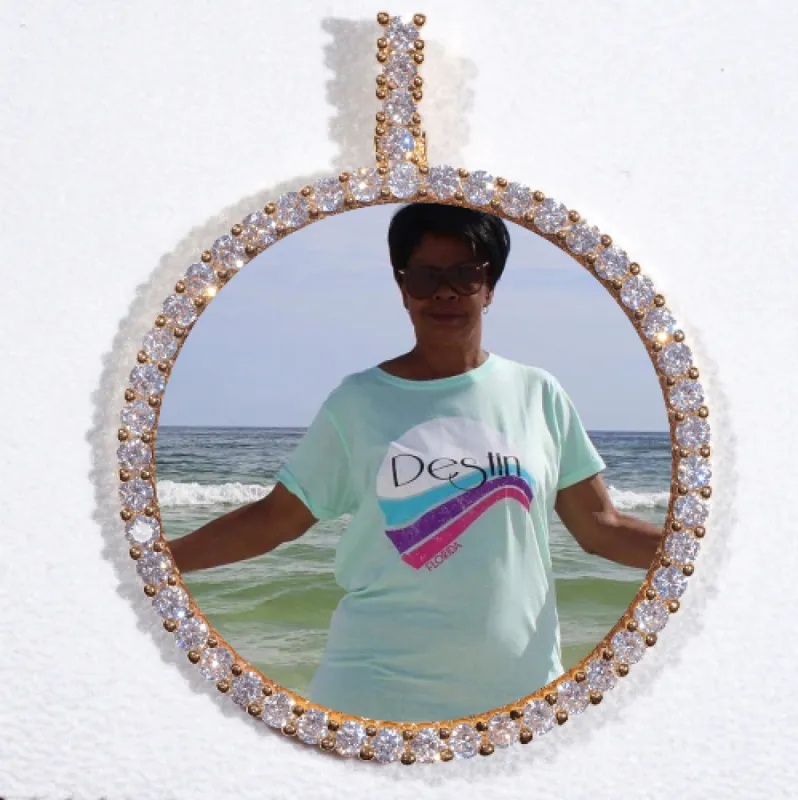 LARGE 3D CIRCLE CUSTOM PICTURE PENDANT sold by The GUU Shop