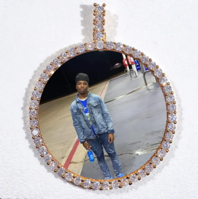 LARGE 3D CIRCLE CUSTOM PICTURE PENDANT sold by The GUU Shop